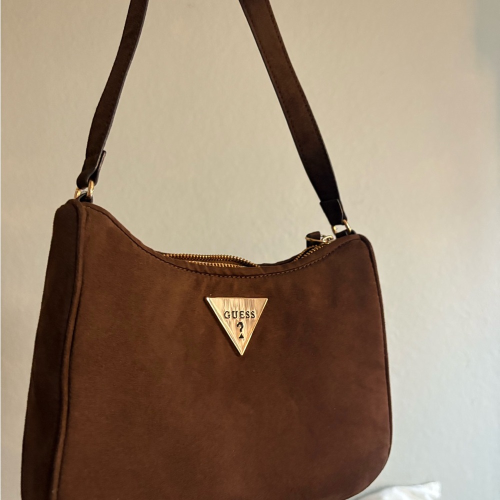 Guess Brown Shoulder Bag suede